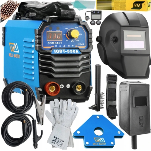 Μηχανή συγκόλλησης inverter Weld Master 330A MMA TIG - σετ XXL